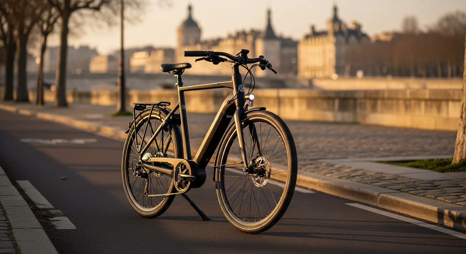 Vélo électrique sur piste cyclable
