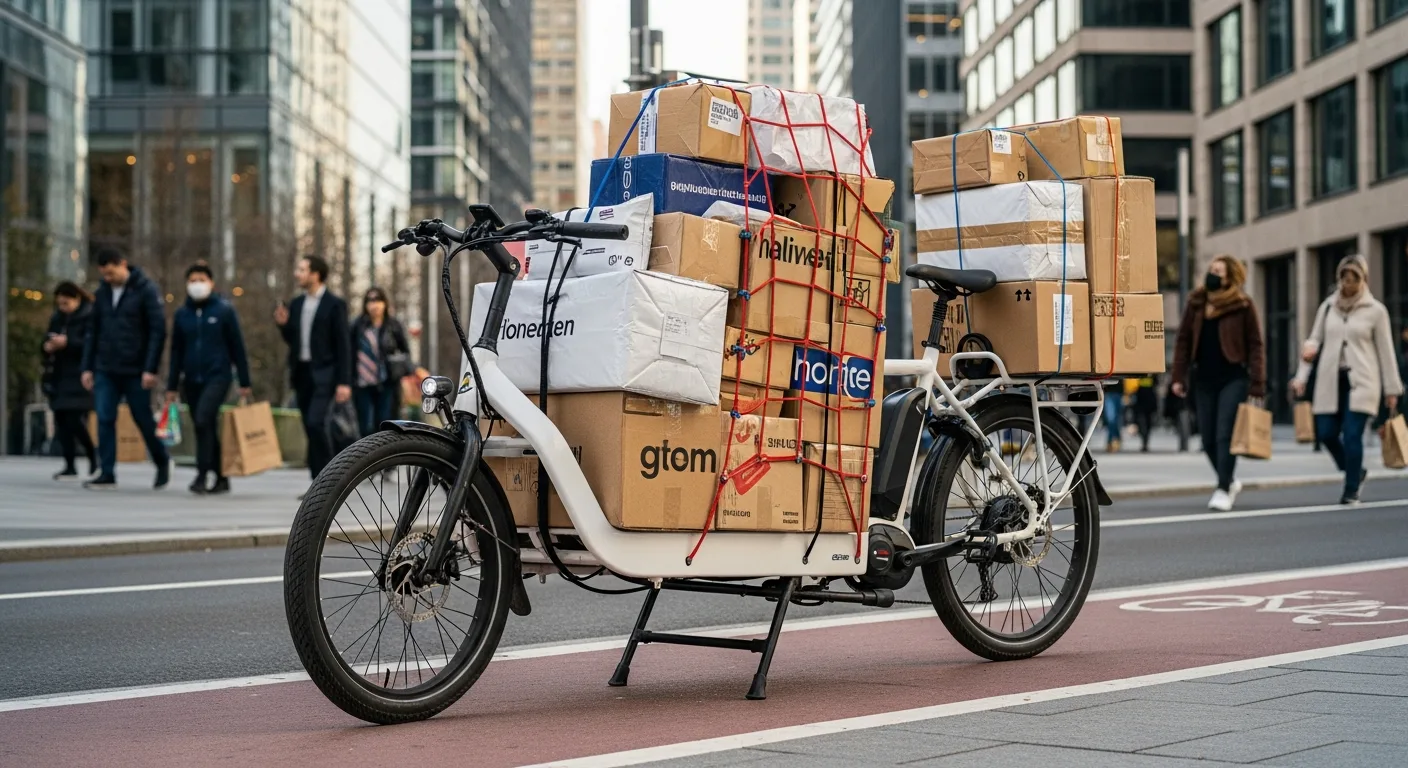 Vélo cargo électrique en ville