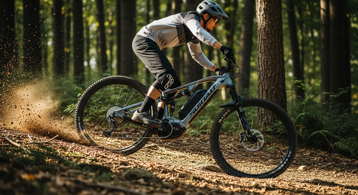 VTT électrique sur sentier de montagne